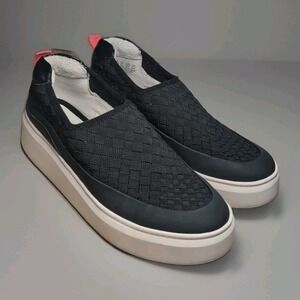 Franco Sarto Lin 2 Slip-on Platform Sneakers Black/Cream‎ Women's 8.5M